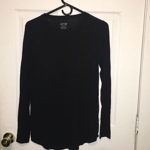 black shirt long sleeves